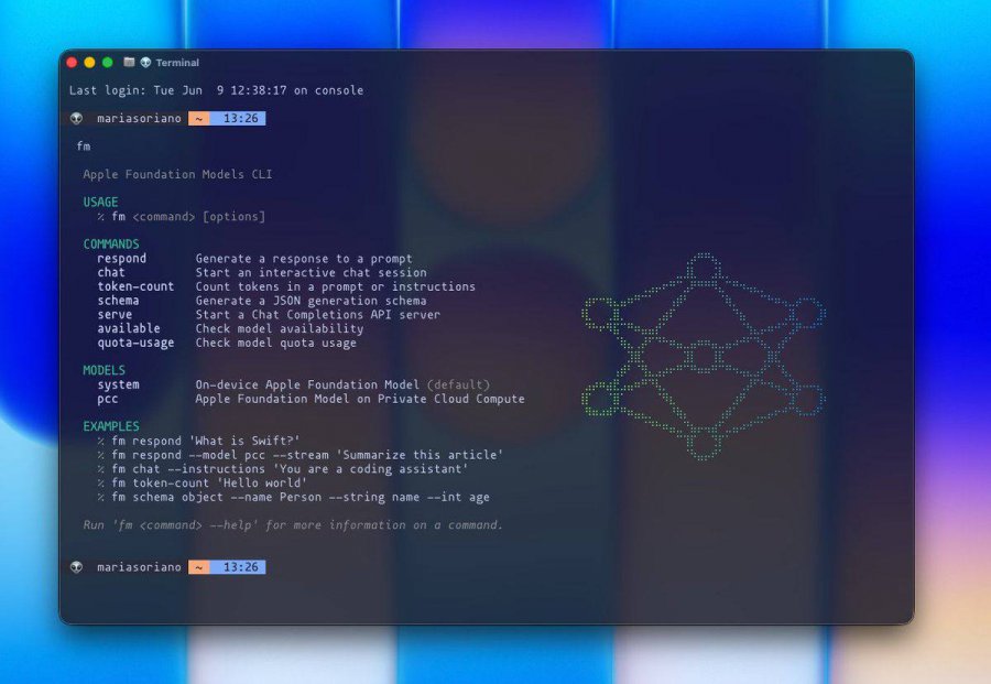 Apple добавила CLI для Foundation Models