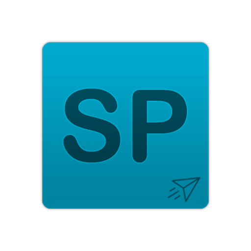 Логотип приложения Social Poster (PSD макет) купить
