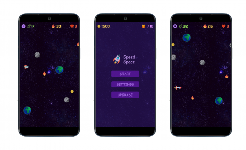 Дизайн игры Speed of Space для Android и iOS
