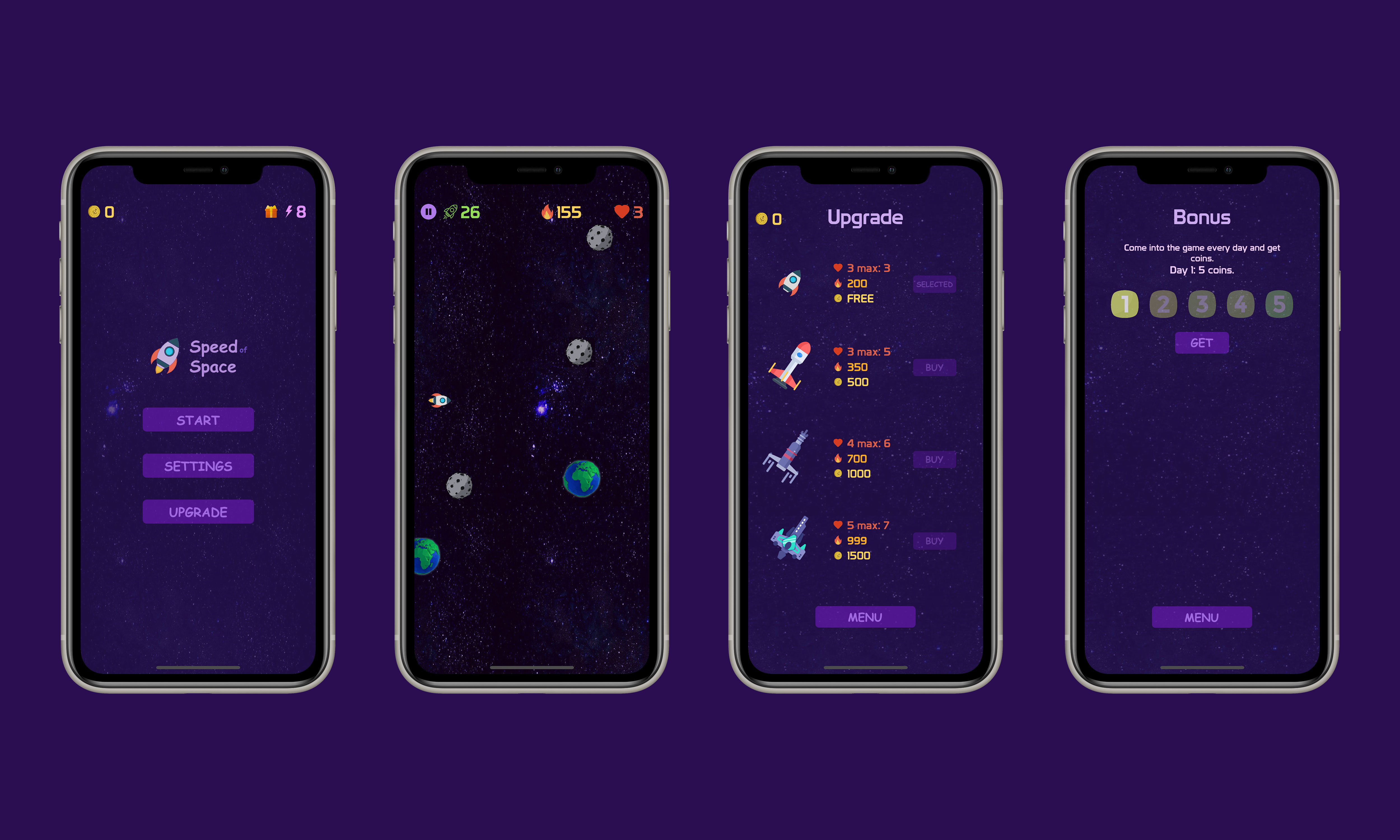 Игра Speed of Space на Unity для iOS